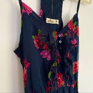 Hollister Blue Floral Dress with Belt